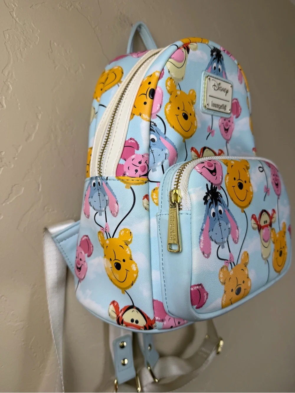 Disney Loungefly Winnie the Pooh & Friends Mini Backpack Pastel Blue